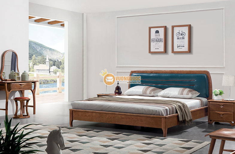 Mẫu giường gỗ đẹp nhất 2022 phong cách đơn giản